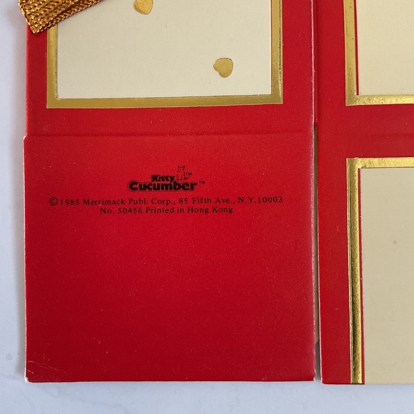VTG 1985 Kitty Cucumber Merrimack Valentine’s Day Gift Boxes Party Favors Lot 3 - Picture 4 of 11